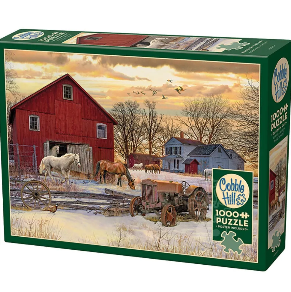 Cobble Hill Winter on the Farm Puzzle 1000pcs