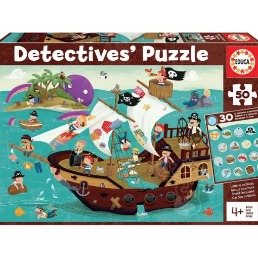 Educa Detectives: Pirates Puzzle 50pcs