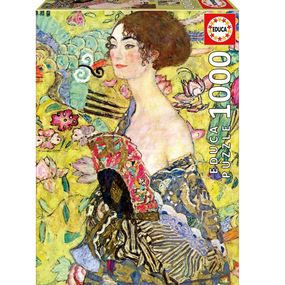 Educa Lady With A Fan, Gustav Klimt Puzzle 1000pcs