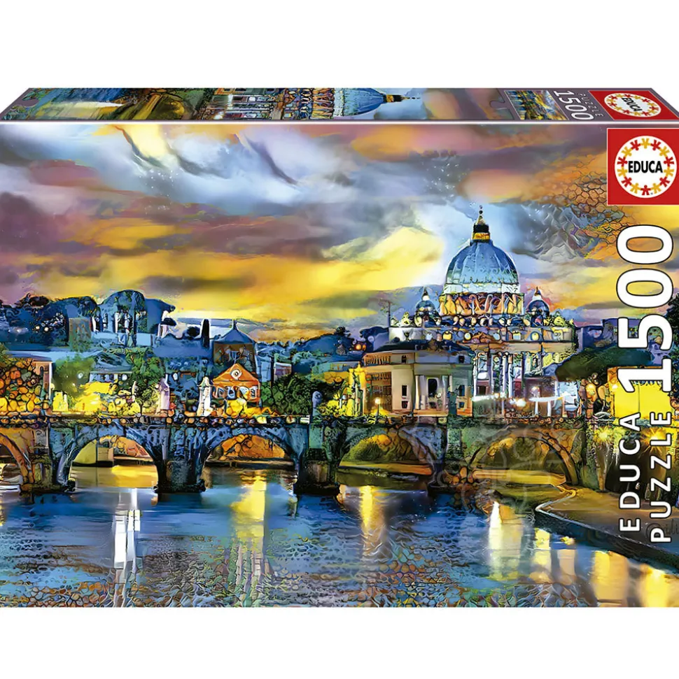 Educa St. Peter's Basilica And The St. Angelo Bridge Puzzle 1500pcs