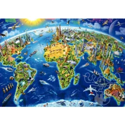 Educa World Landmarks Globe Puzzle 2000pcs