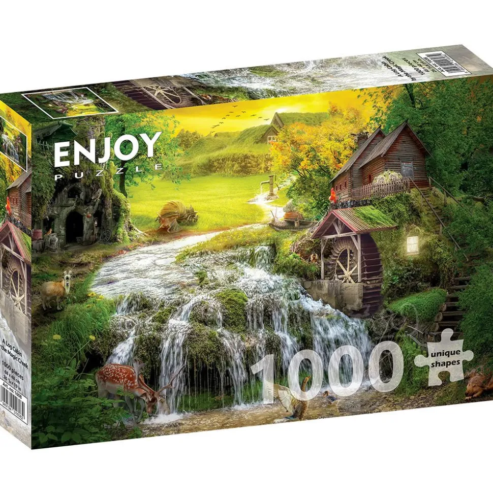 Enjoy A Log Cabin by the Magic Creek Puzzle 1000pcs
