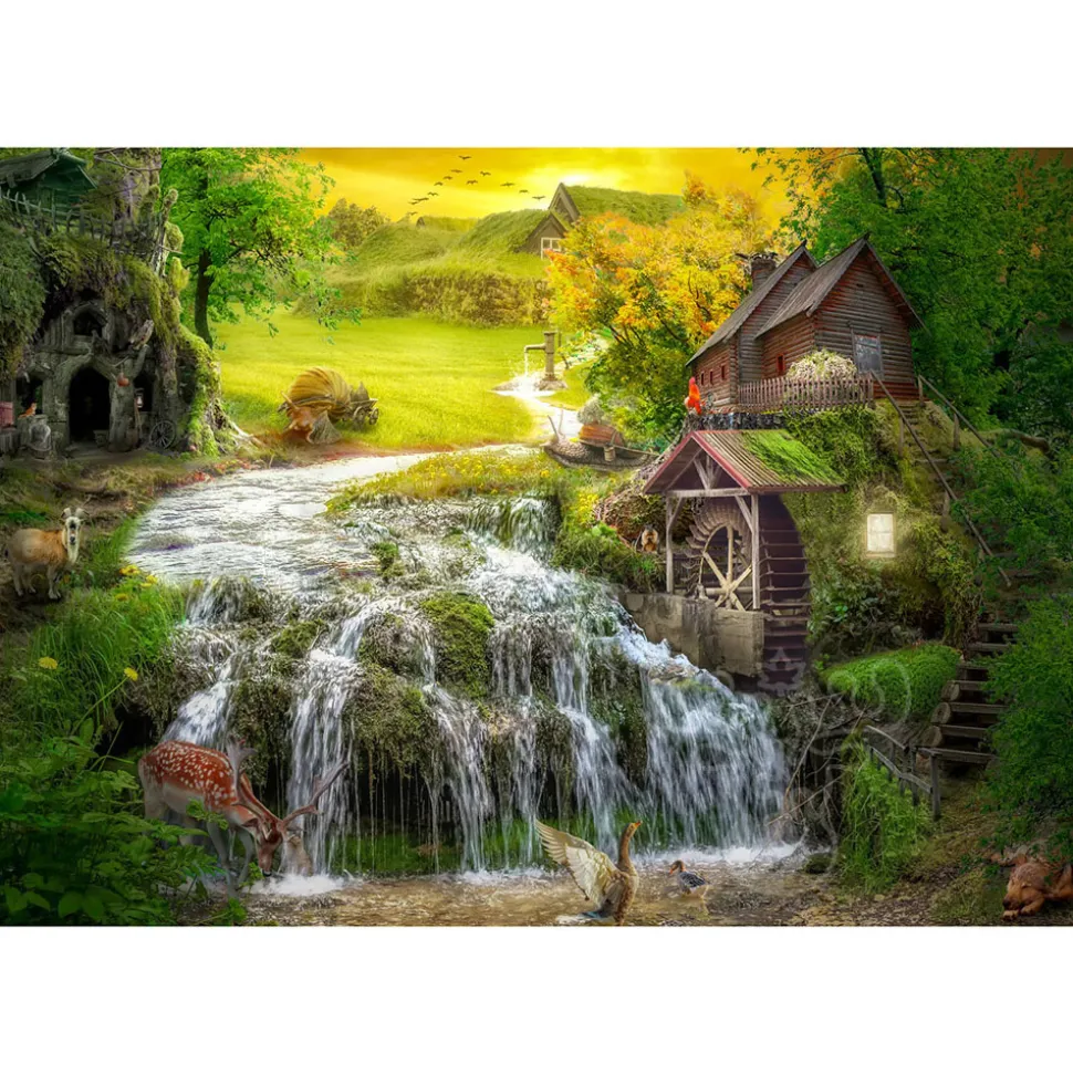 Enjoy A Log Cabin by the Magic Creek Puzzle 1000pcs