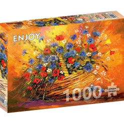 Enjoy Basket with Flowers Puzzle 1000pcs