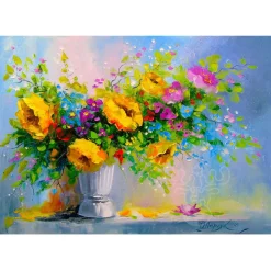 Enjoy Bouquet with Yellow Flowers Puzzle 1000pcs