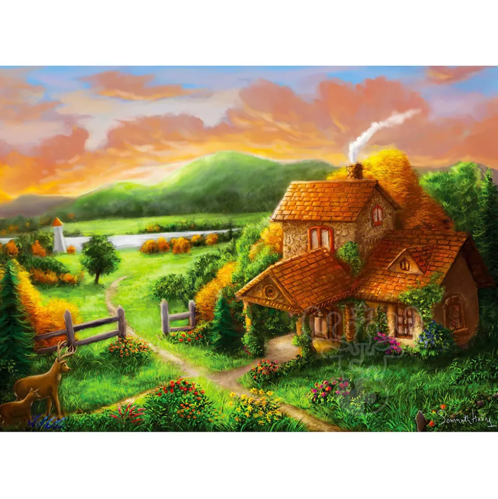 Enjoy Cottage at Dusk Puzzle 1000pcs