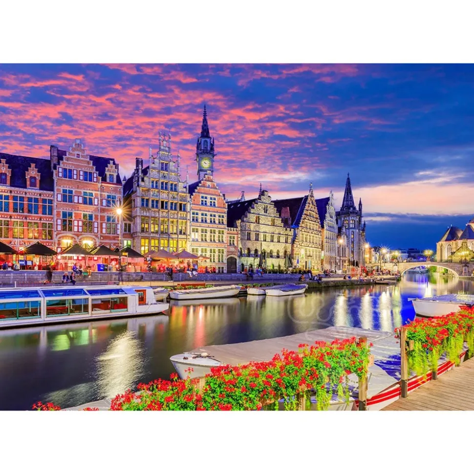 Enjoy Ghent at Twilight, Belgium Puzzle 1000pcs