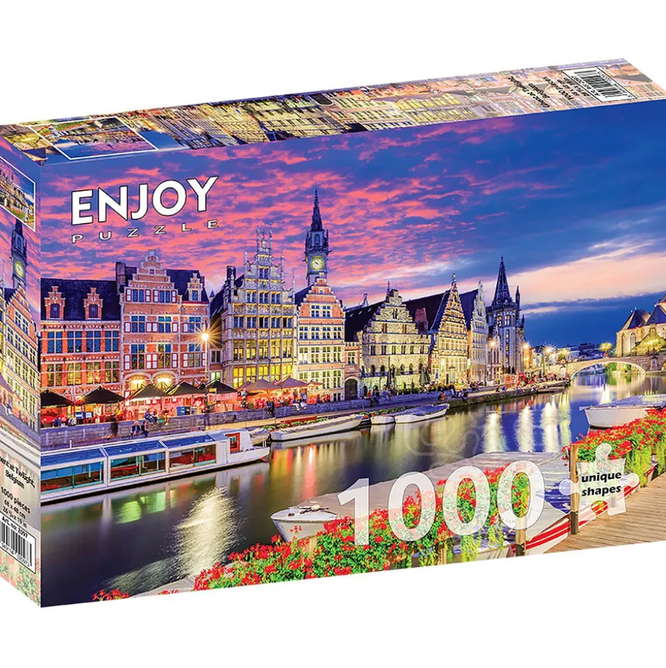 Enjoy Ghent at Twilight, Belgium Puzzle 1000pcs