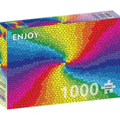 Enjoy Stained Glass Rainbow Burst Puzzle 1000pcs