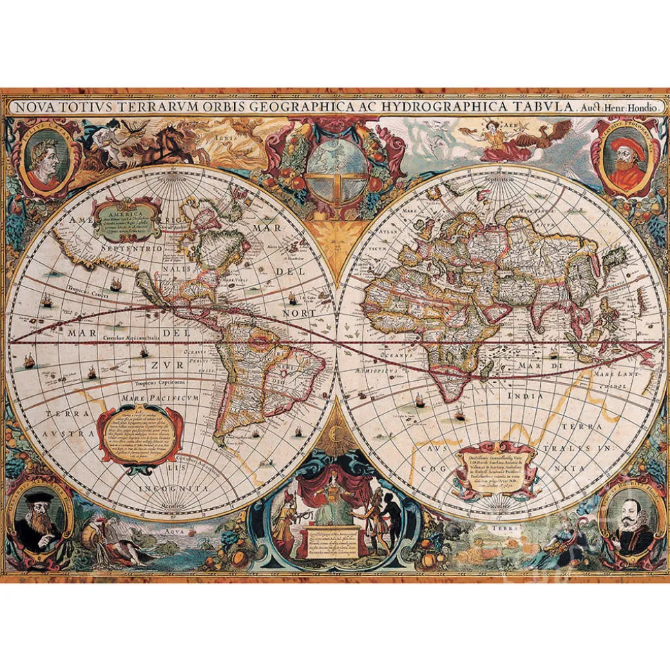 Eurographics Antique World Map (Orbis Geographica) Puzzle 1000pcs