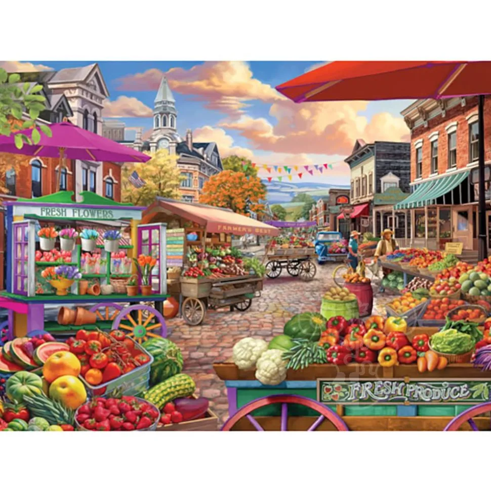 Eurographics Bigelow Illustrations: Market Day Large Pieces Family Puzzle 500pcs