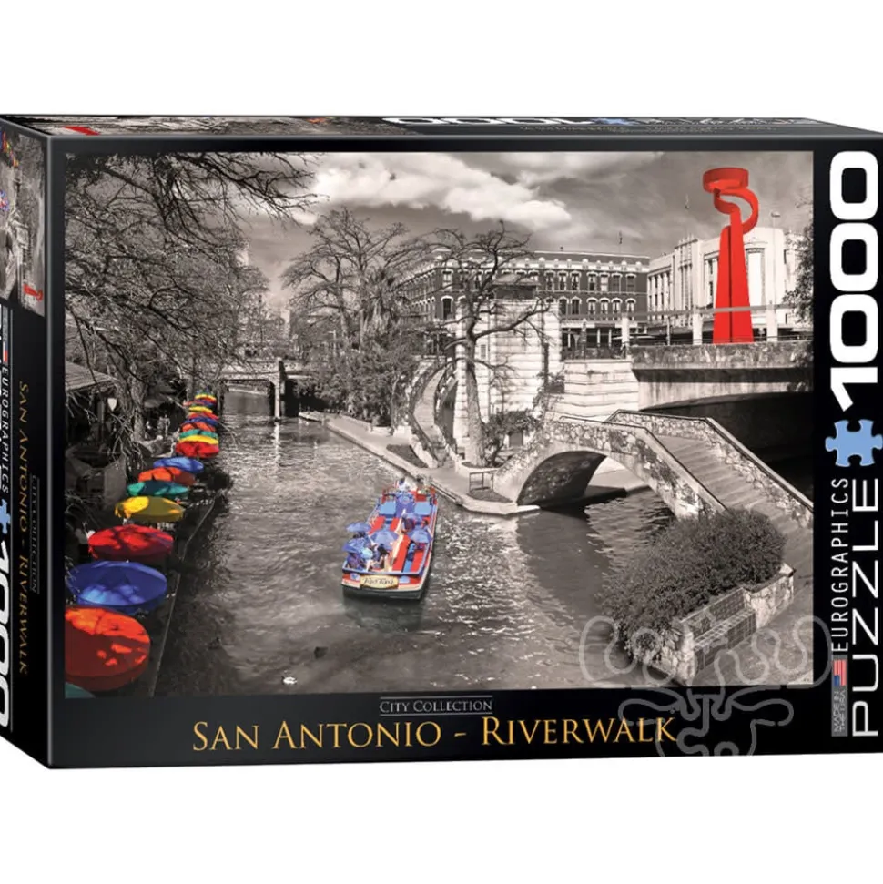 Eurographics Cities: San Antonio, River Walk Puzzle 1000pcs RETIRED