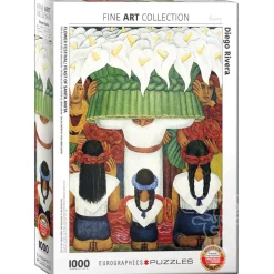 Eurographics Fine Art Rivera: Flower Festival Feast of Saint Anita Puzzle 1000pcs