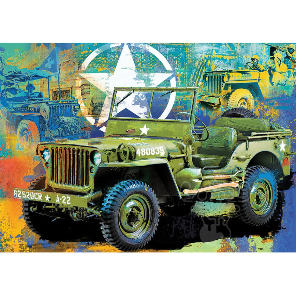 Eurographics Jeep® The Army Truck Puzzle 550pcs in a Military Jeep Shaped Tin