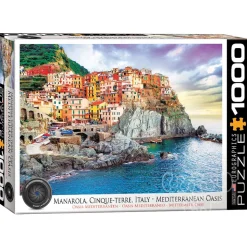 Eurographics Mediterranean Oasis Manarola, Cinque Terre Italy Puzzle 1000pcs