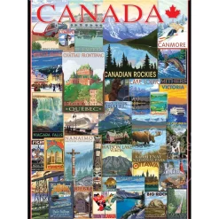 Eurographics Travel Canada Vintage Posters Puzzle 1000pcs