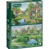 Falcon Riverside Cottages Puzzle 2 x 500pcs