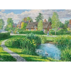 Falcon Riverside Cottages Puzzle 2 x 500pcs
