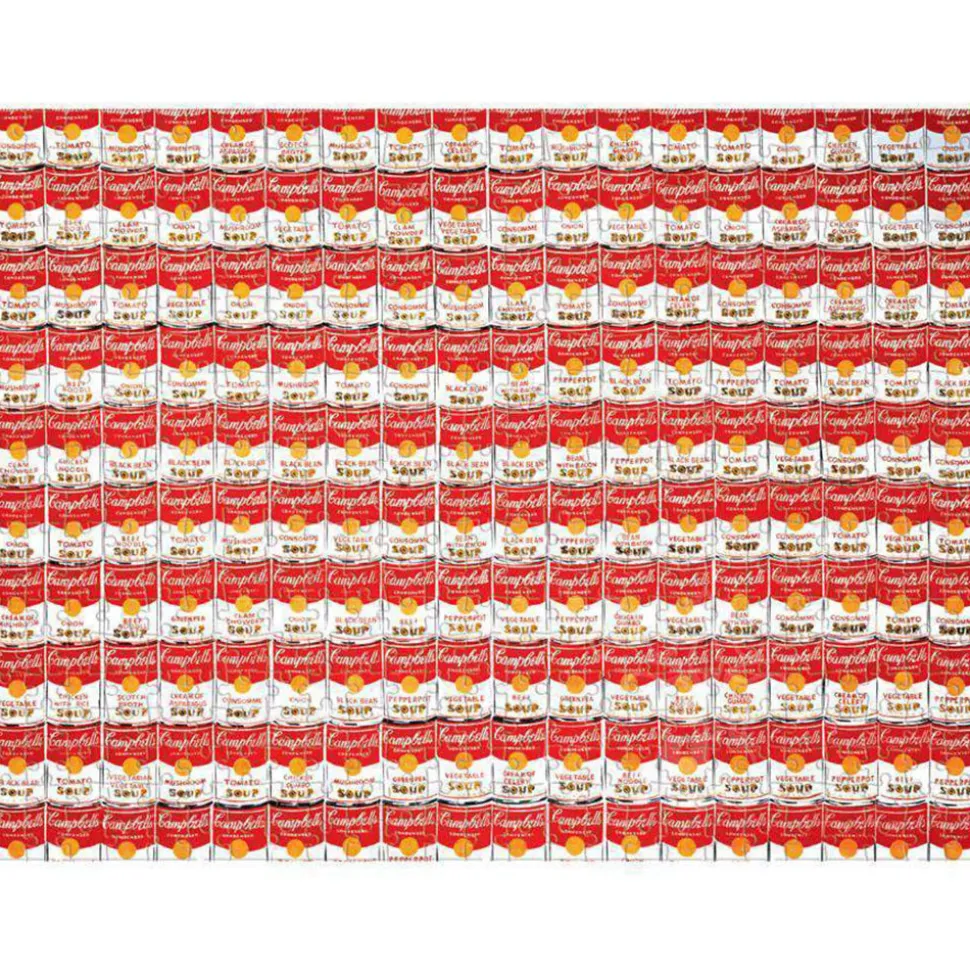 Galison Andy Warhol: Campbell's Soup Cans 2-in-1 Double Sided Puzzle 500pcs