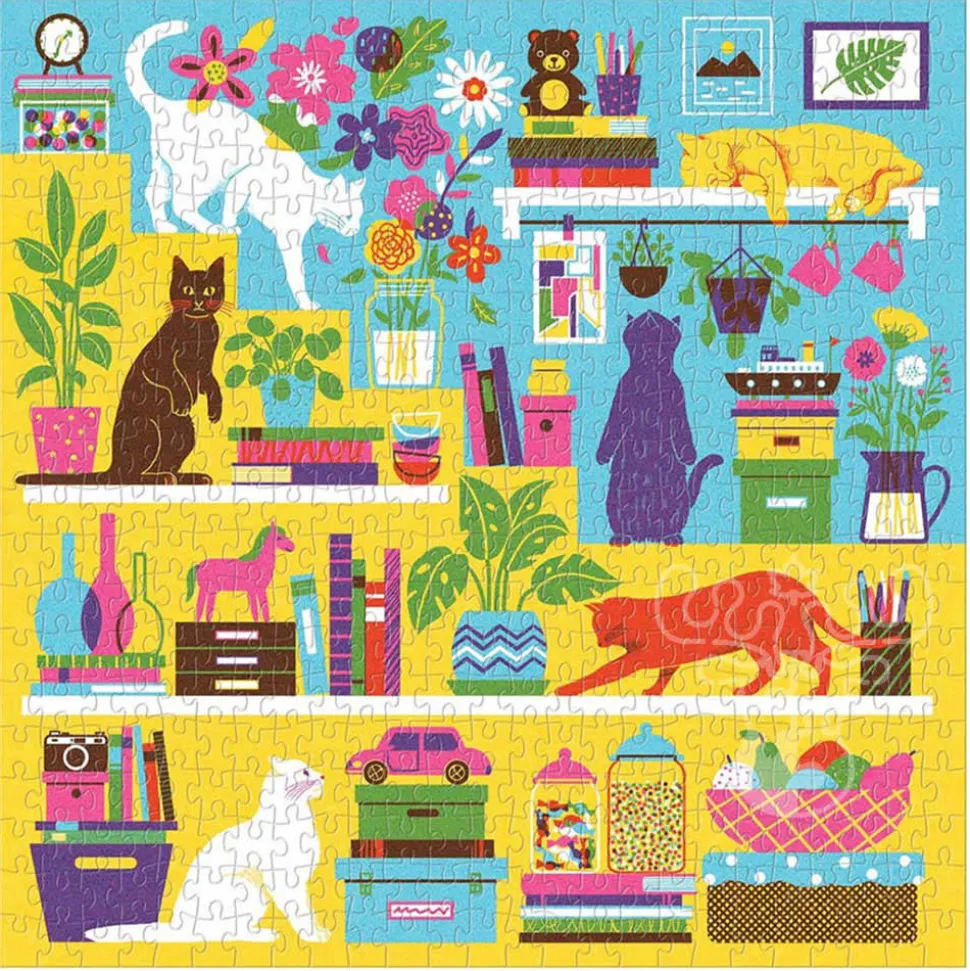 Galison Curious Cats Puzzle 500pcs