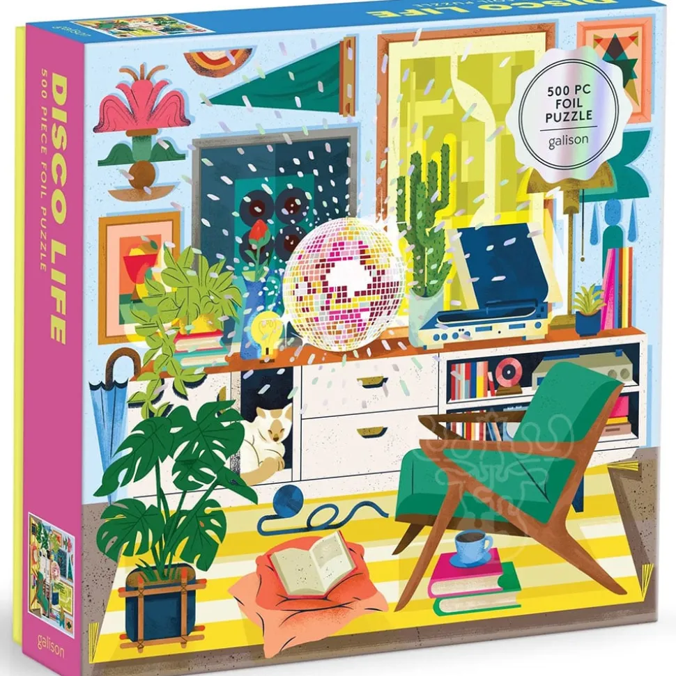 Galison Disco Life Foil Puzzle 500pcs