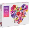 Galison Flora Heart Shaped Puzzle 750pcs