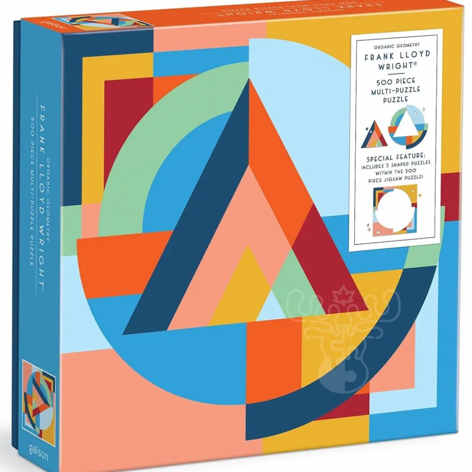 Galison Frank Lloyd Wright Organic Geometry Multi-Puzzle Puzzle 500pcs