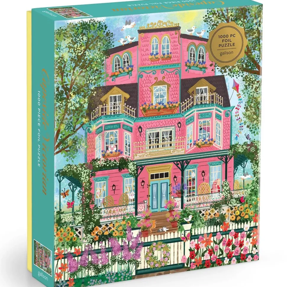 Galison Joy Laforme Capeside Victorian Foil Puzzle 1000pcs