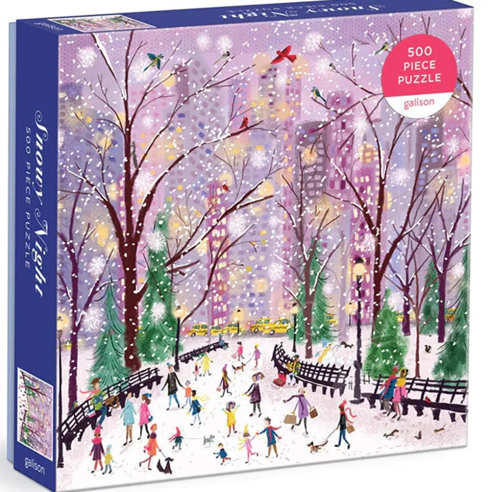 Galison Joy Laforme Snowy Night Puzzle 500pcs