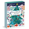 Galison Louise Cunningham 12 Days of Puzzles Merry and Bright Christmas Countdown Mini Puzzle 12 x 80pcs