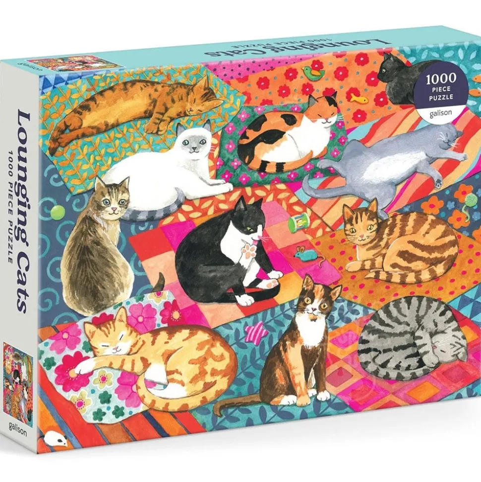 Galison Lounging Cats Puzzle 1000pcs