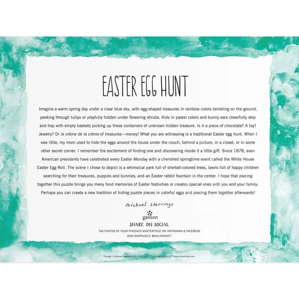 Galison Michael Storrings Easter Egg Hunt Puzzle 1000pcs