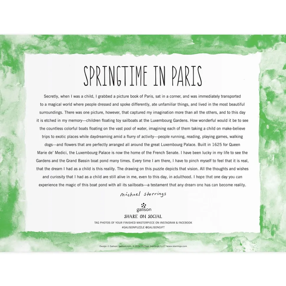 Galison Michael Storrings Springtime in Paris Puzzle 1000pcs