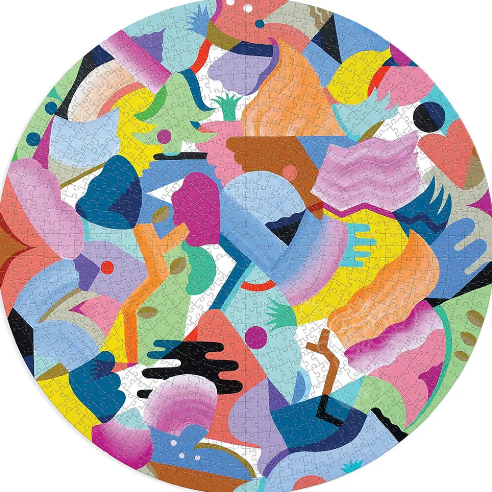 Galison Mina Hamada Luna de Flor Round Puzzle 1000pcs