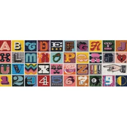 Galison Needlepoint A to Z Panoramic Puzzle 1000pcs