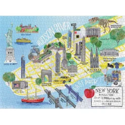 Galison New York City Map Puzzle 1000pcs