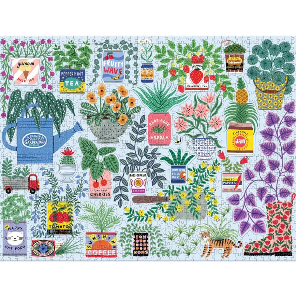 Galison Planter Perfection Puzzle 1000pcs contains 20 Shaped Pieces