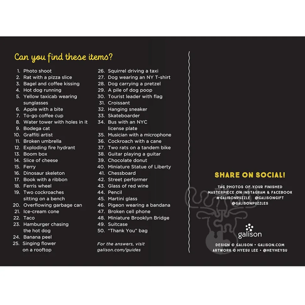 Galison Uncovering New York City Search and Find Puzzle 1000pcs