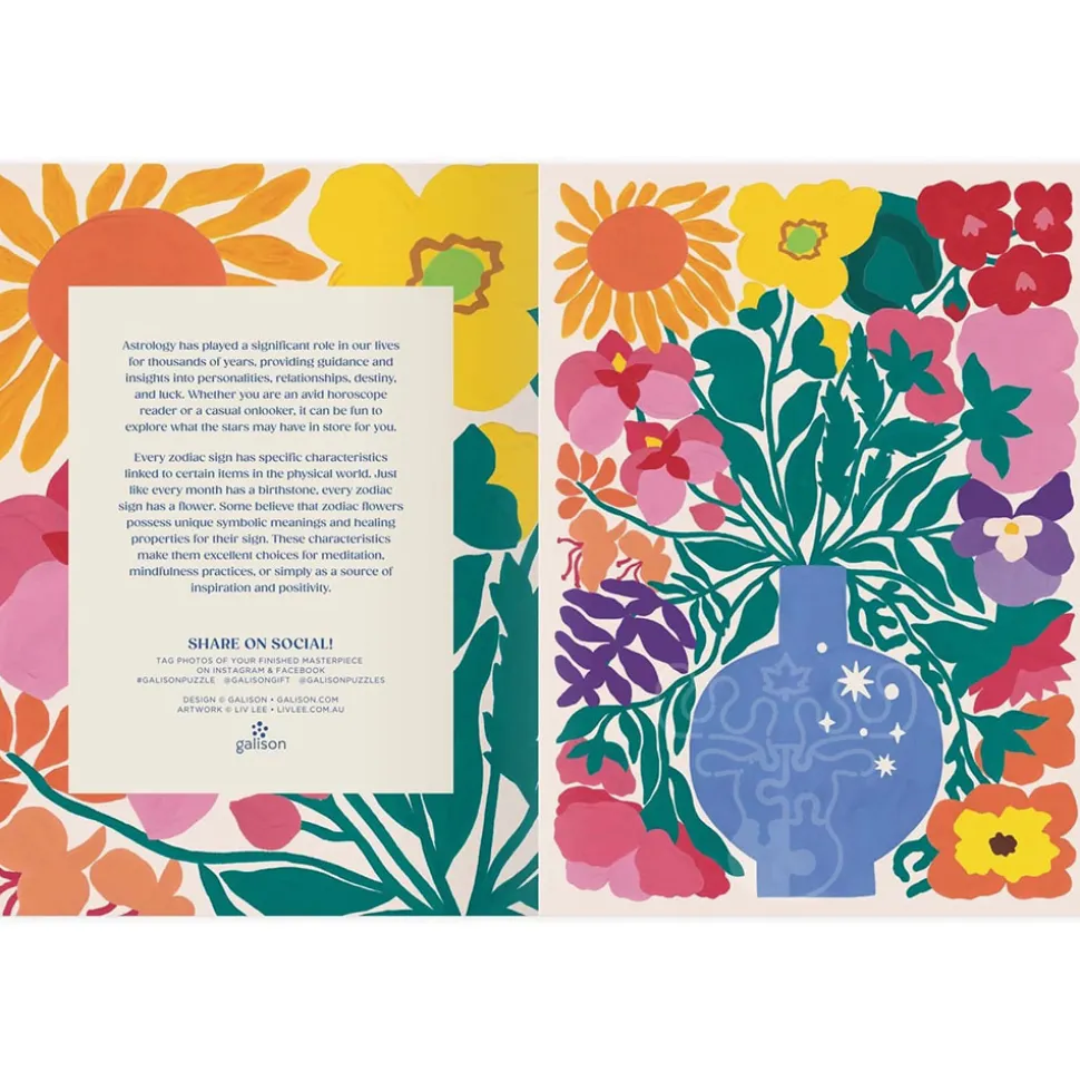 Galison Zodiac Flowers Puzzle 1000pcs