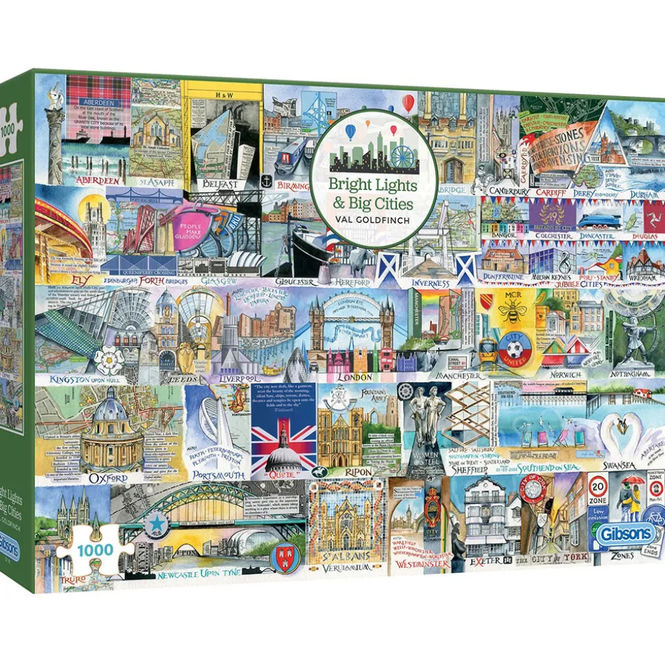 Gibsons Bright Lights & Big Cities Puzzle 1000pcs
