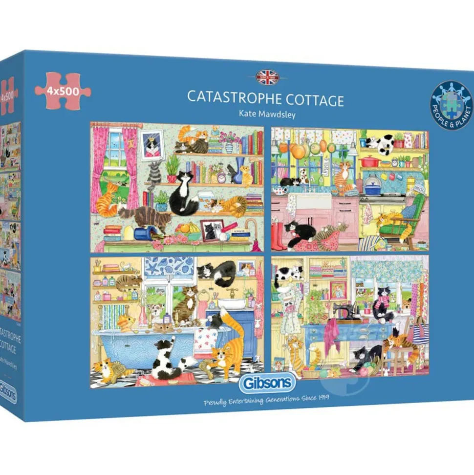 Gibsons Catastrophe Cottage Puzzle 4 x 500pcs