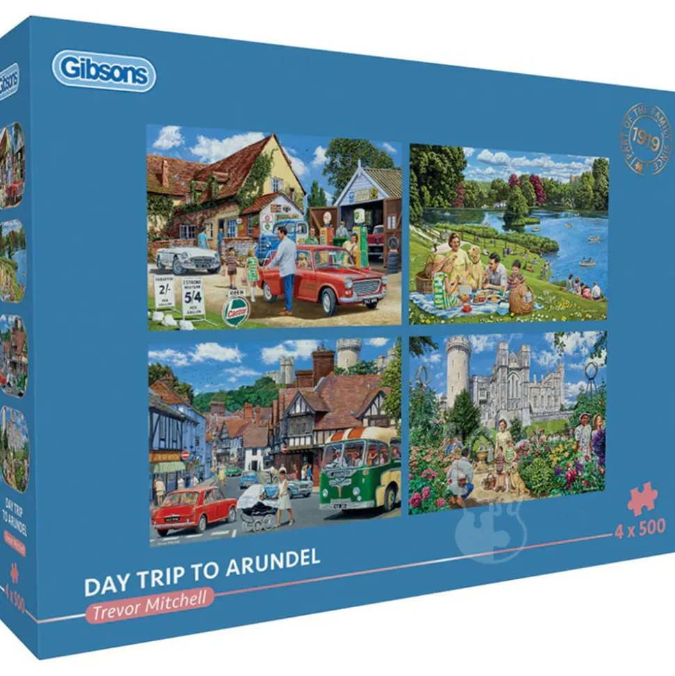 Gibsons Day out with the Family Puzzle 4 x 500pcs