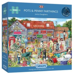 Gibsons Pots & Penny Farthings Puzzle 1000pcs RETIRED