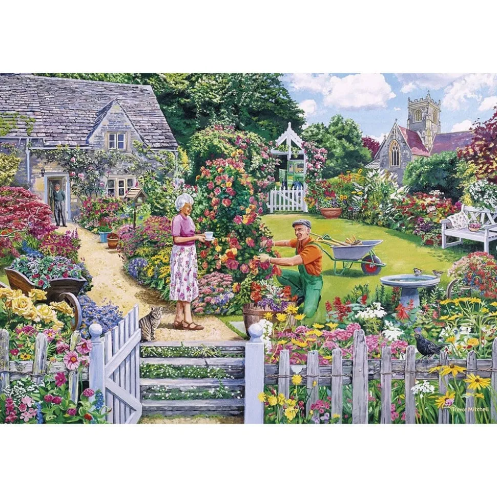 Gibsons The Gardener's Round Puzzle 4 x 500pcs