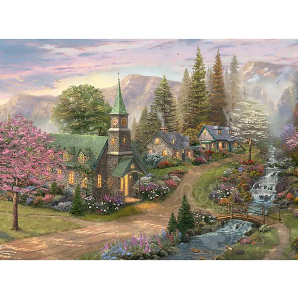 Gibsons Thomas Kinkade: Sunday Morning Chapel Puzzle 1000pcs