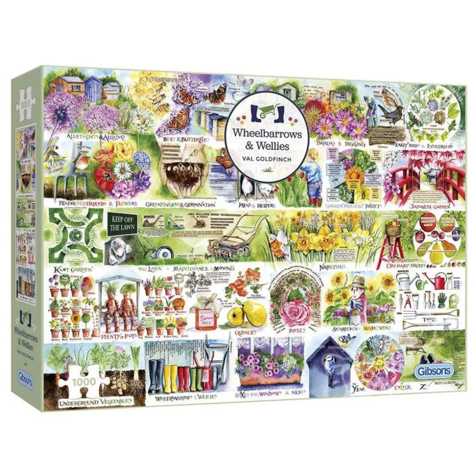 Gibsons Wheelbarrows & Wellies Puzzle 1000pcs