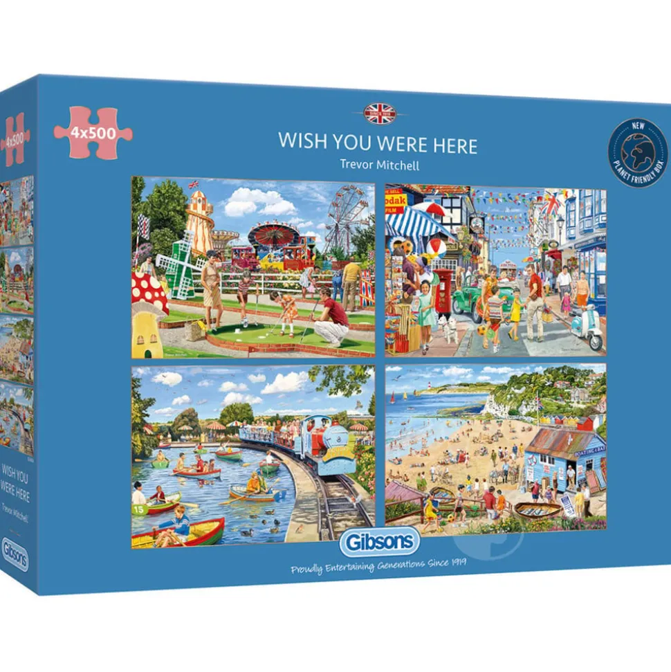 Gibsons Wish You Were Here Puzzle 4 x 500pcs