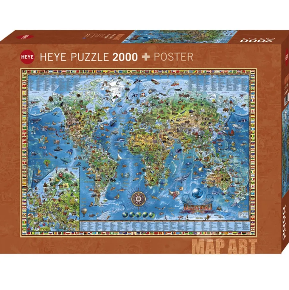 Heye Map Art Amazing World Puzzle 2000pcs