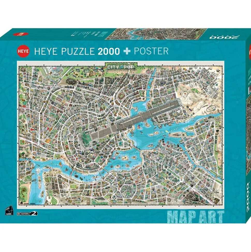 Heye Map Art City of Pop Puzzle 2000pcs