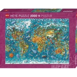 Heye Map Art Minaiature World Puzzle 2000pcs